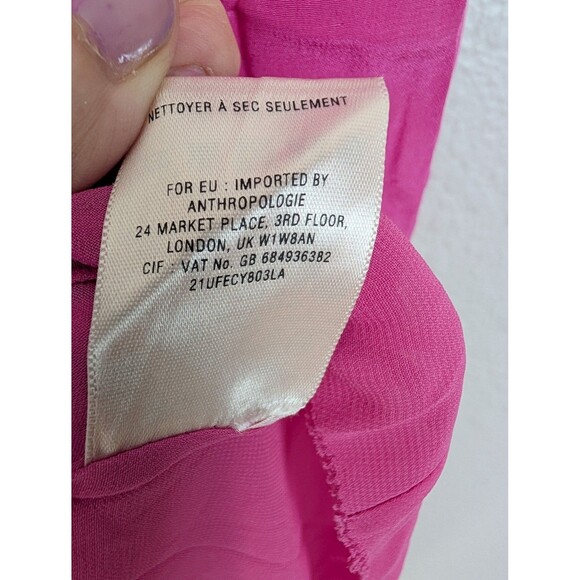 Leifsdottir Pink and Black Silk Dress Anthropologie 10 - Picture 4 of 7